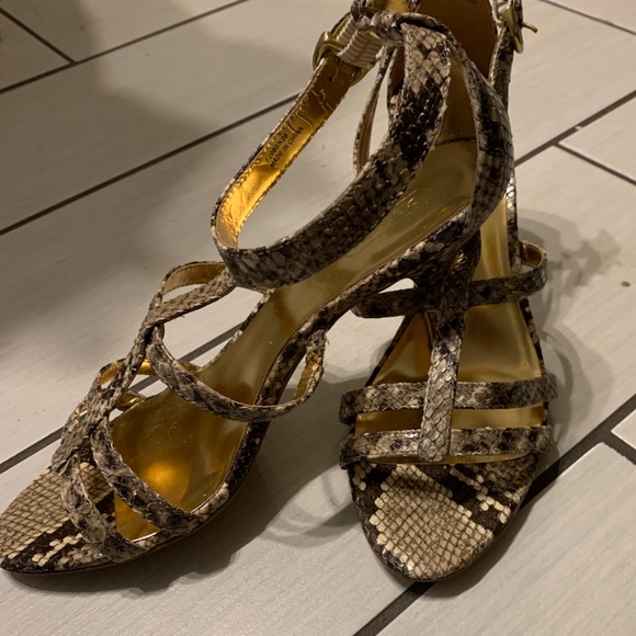 COACH Snakeskin Strappy Sandals New - Picture 2 of 3
